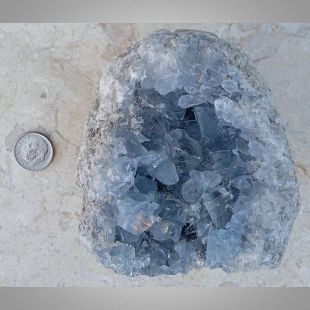 CELESTINE / celestite crystal mineral rock stone chunk 04 CHAKRA HEALING PEACE - Picture 2 of 6